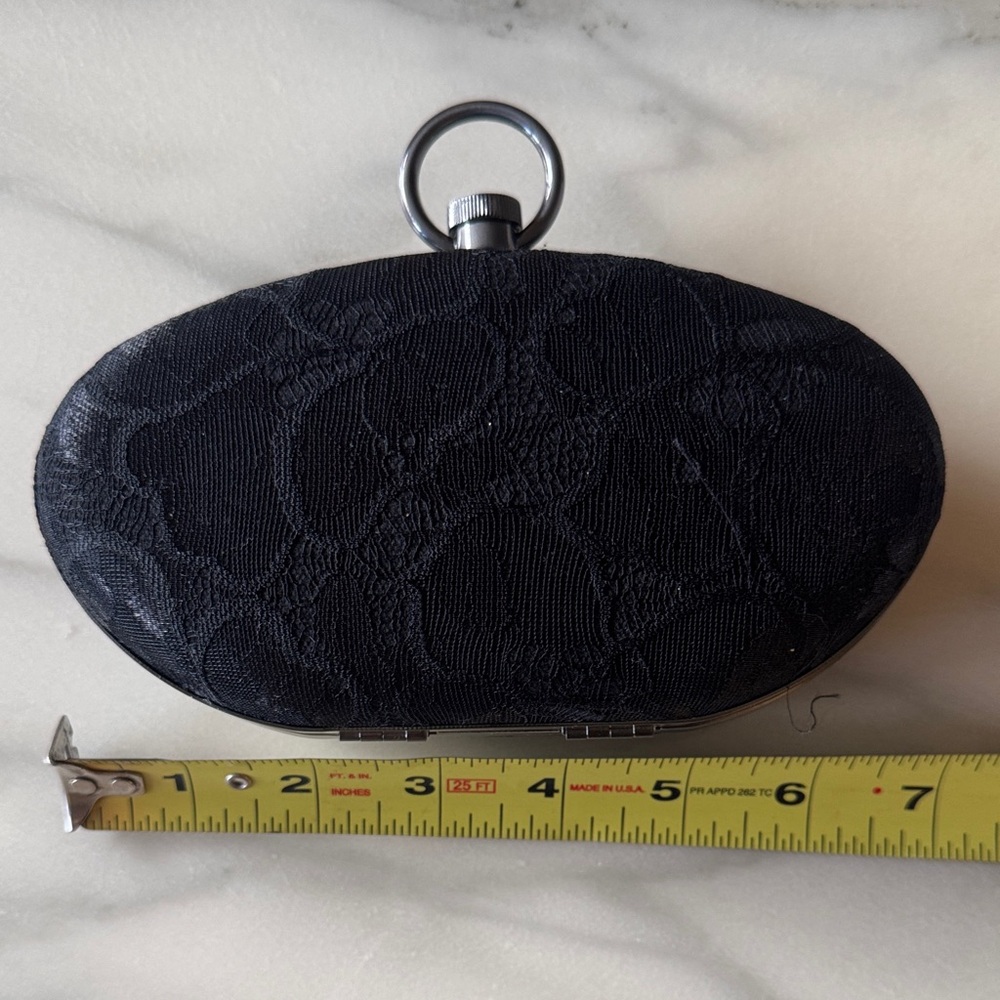 Prabal Gurung for Target Black Clutch with lace-like overlay